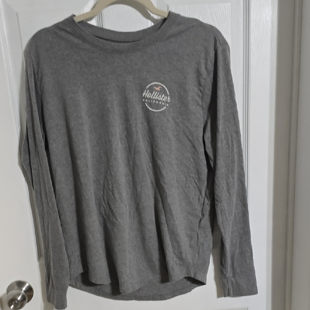 Hollister Heather Gray Long Sleeve Tee
